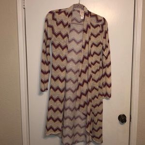 Long length colorful cardigan